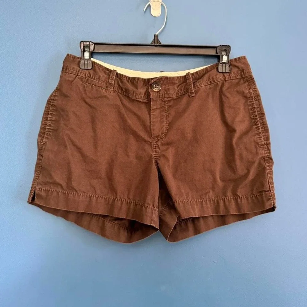 Y2K Brown Cargo Shorts Women's Size 6‎ Old Navy 2008 Mid Rise Granola Boho Indie